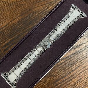 Lagos white ceramic and stainless steel Watch bracelet